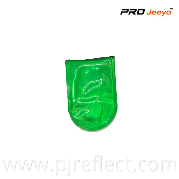 Reflective Pvc Green Led Light Magnetic Clip For Bagscj Pvc005